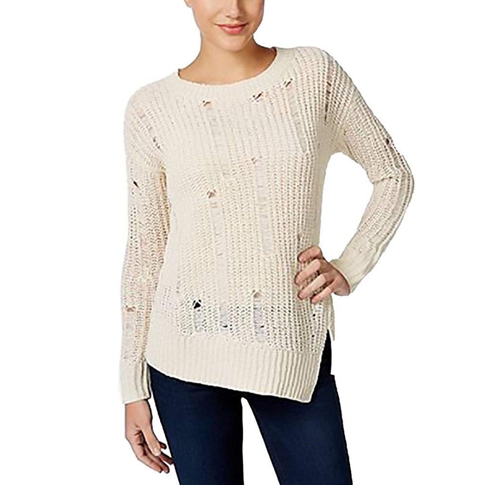 Calvin Klein jeans Distressed Asymmetrical Sweater